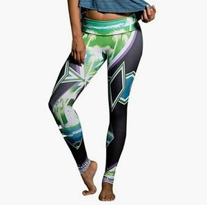 Onzie palm tree geometric high rise full legging size medium